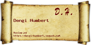 Dengi Humbert névjegykártya
